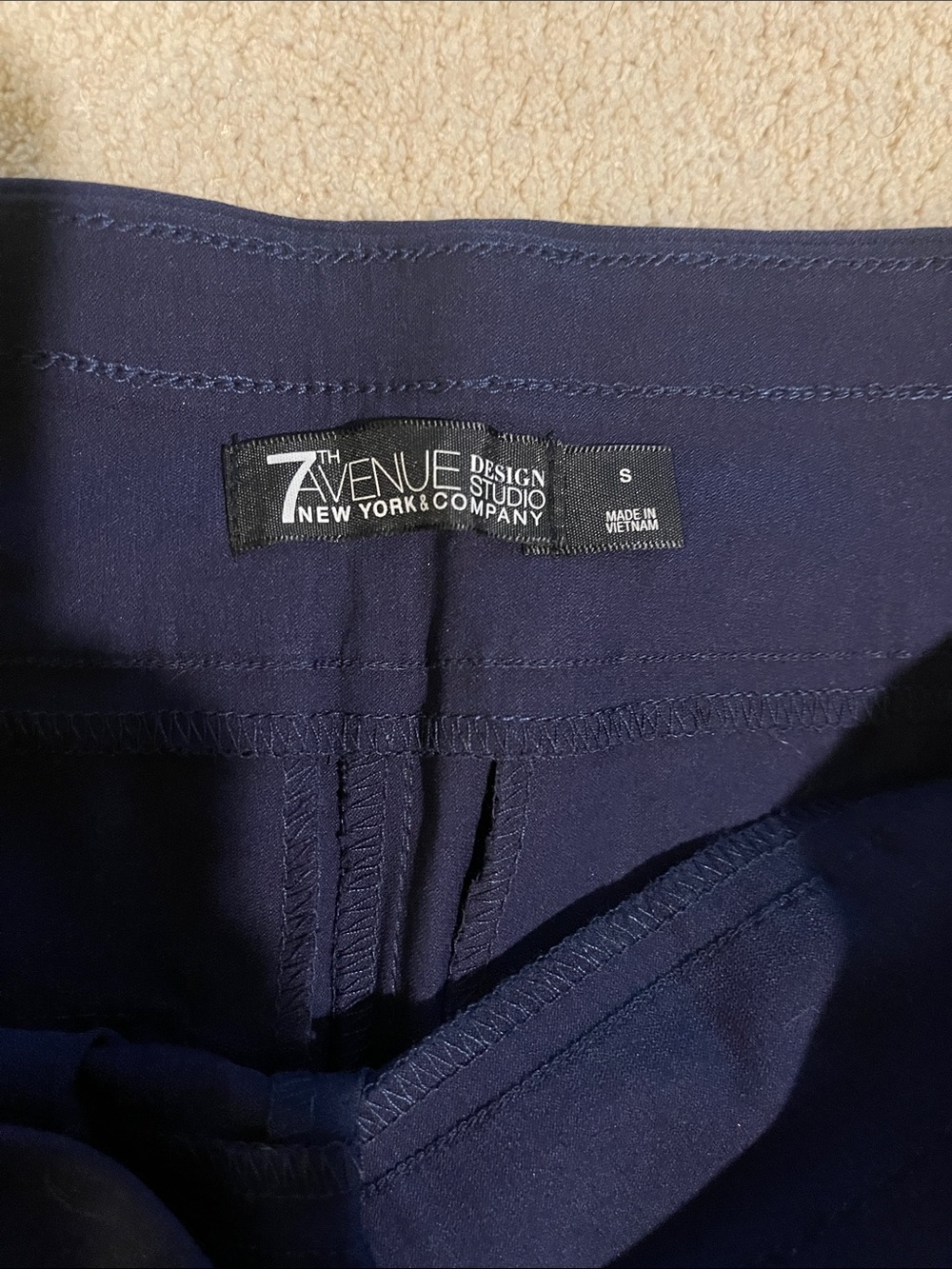 New York & Company Navy Pull-On Bermuda Shorts - Picture 2 of 3